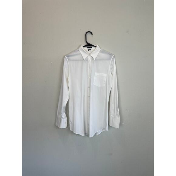 Theory White Robertson Button Up, Size S - Picture 2 of 9